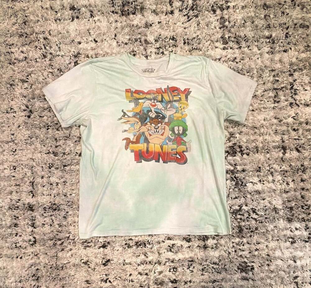 Looney Tunes Character Group Graphic T-Shirt Size 2XL Tie Dye